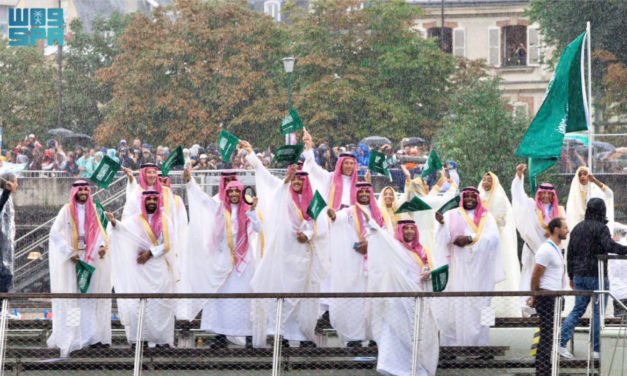 Al-Duhami and Abu Talib Hoist Saudi Flag at Paris 2024 Olympic Opening Ceremony