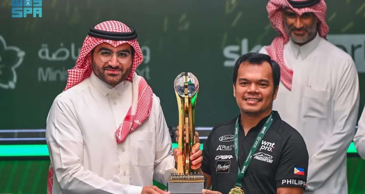 Carlo Biado Wins 2025 World Pool Championship in Jeddah